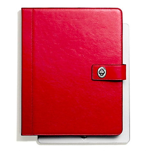 Coach Campbell Leather Turn Lock Leather IPad Case - Picture 4 of 8
